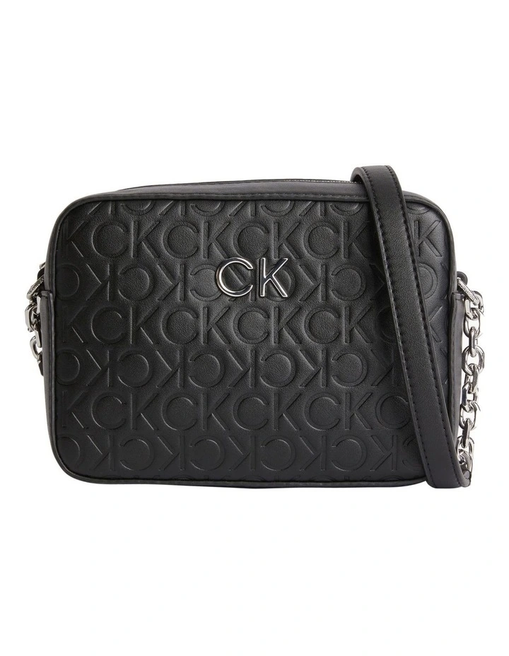 Recycled Logo Crossbody Bag in Black Calvin Klein Recycled Logo Crossbody Bag In Black -Calvin Klein Sales