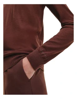 Calvin Klein Merino Crew Neck Sweater In Brown 2 Calvin Klein Merino Crew Neck Sweater In Brown -Calvin Klein Sales 986428360 3 720x928
