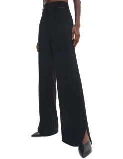 Calvin Klein Sustainable Twill Wide Pant In Black