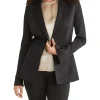 Calvin Klein Technical Knit Long Blazer In Black