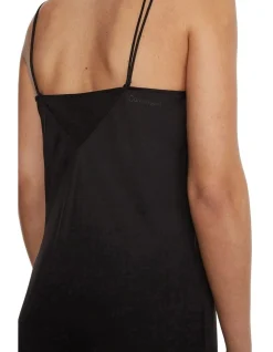 Calvin Klein Recycled Midi Slip Dress In Black -Calvin Klein Sales 986429080 3 720x928