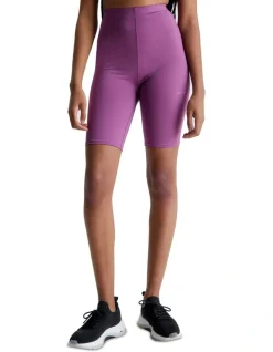 Calvin Klein High Waist Bike Short In Purple