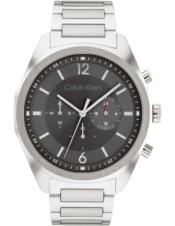 CK Force Stainless Steel Watch in Grey Calvin Klein CK Force Stainless Steel Watch In Grey -Calvin Klein Sales
