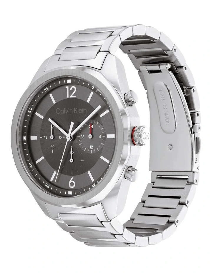 CK Force Stainless Steel Watch in Grey Calvin Klein CK Force Stainless Steel Watch In Grey -Calvin Klein Sales